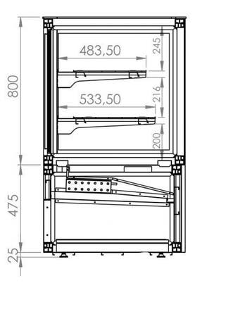 CombiSteel Koelvitrine 600L – LED, Dubbel Glas, 1600mm, Ophalen of Verzenden, Nieuw
