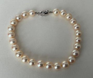 Armband - 14 karaat Witgoud - Freshwater pearls, Nieuw