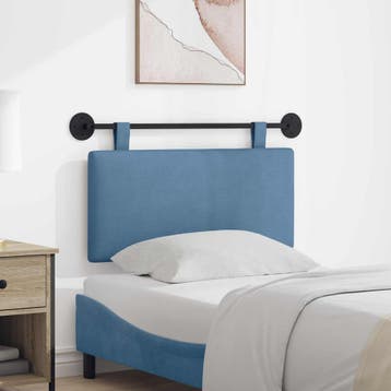 vidaXL Hangend hoofdbord Katoen Stof, Verzenden, Nieuw, Blauw