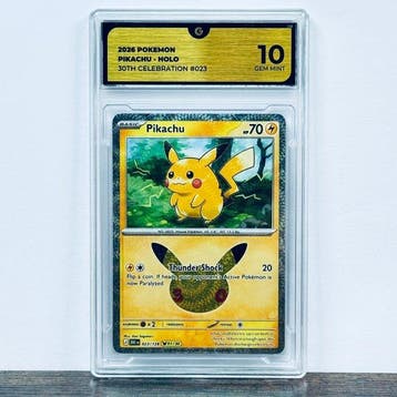 Pokémon Graded card - Pikachu 023 - 30th Anniversary –, Nieuw