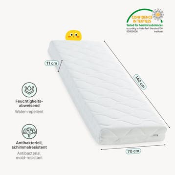 Kinder matras - koudschuimmatras 70x140x11cm, Verzenden, Nieuw