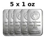 5 Troy Ounce - Zilver .999 - 5 x 1 oz Morgan Dollar 999 Fine, Postzegels en Munten, Edelmetalen en Baren