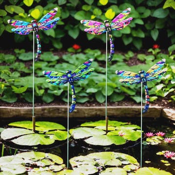 Set van 4 Decoratieve Tuin Vlinders - IJzeren Sierobjecten v, Verzenden, Nieuw