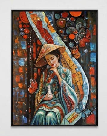 Nguyn V.L (1993) - La Mémoire du Vent 80 60 cm