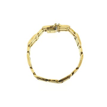 Gouden Bismarck schakelarmband., Ophalen of Verzenden, Gebruikt, Goud, Goud
