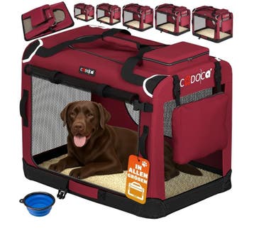 Hondentransportbox Donker Rood XXL 90x61x65cm (Huisdieren), Verzenden, Nieuw