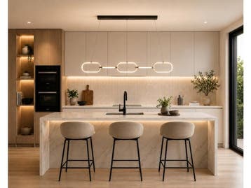 Veiling - Design LED Hanglamp 36W – 4000K – Rosé Goud ?, Nieuw
