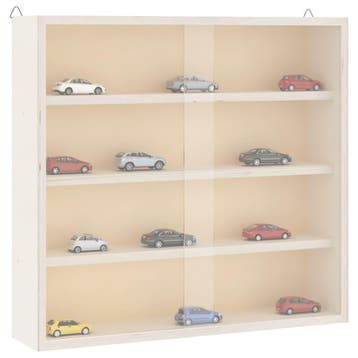 vidaXL Houten verzamelvitrine met deuren 40x8,5x37 cm, Verzenden, Nieuw