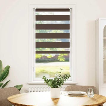 vidaXL Zebra rolgordijn 40,9x100 cm stofbreedte 36,7 cm, Verzenden, Nieuw, Bruin