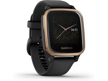 Garmin Venu Sq Music 40 mm roségoud met siliconenarmband, Sieraden, Tassen en Uiterlijk, Smartwatches, Verzenden, Nieuw, Garmin