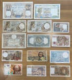 Frankrijk. - 14 banknotes - various dates (Zonder
