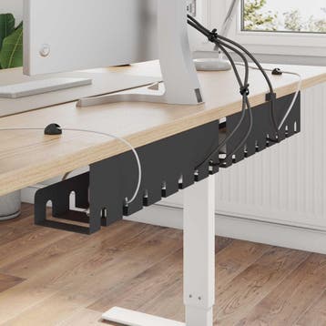 vidaXL Kabelgoot voor onder bureau 2 st Zwart 43 x 10 x 10, Verzenden, Nieuw