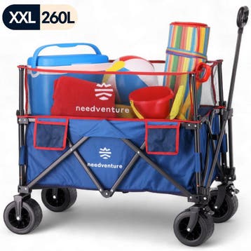 needventure® Bolderkar - Opvouwbaar - 260 liter - 2e kansje, Ophalen of Verzenden, Opvouwbaar, Nieuw