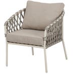 Amalfi low dining tuinstoel natural sand aluminium latte, Ophalen of Verzenden, Nieuw