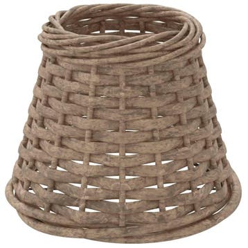 Tafellamp Kap Wicker - 43% Korting - Nieuw, Ophalen of Verzenden, Zo goed als nieuw, Bruin, Rond
