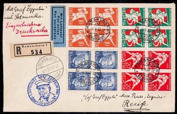 Duitse Rijk 1933 - Luchtschip Graf Zeppelin 1e, Gestempeld