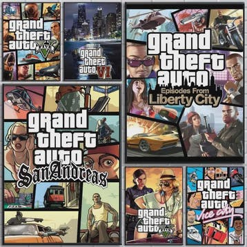 Grand Theft Auto Game Posters - Zelfklevend Muurdecoratie vo, Verzenden, Nieuw