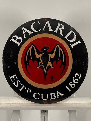 BACARDI - Emaille bord - Ø50 cm - Gemaakt van een dikke