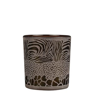 Theelichthouder safari mix bruin small 8cm*, Verzenden, Nieuw
