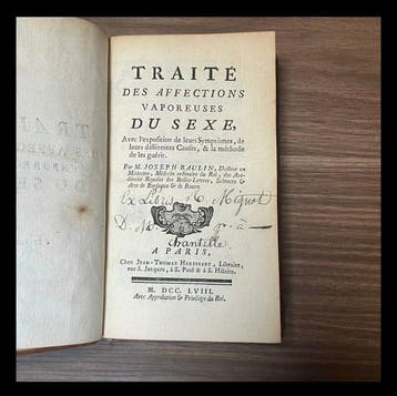Joseph Raulin - Traité des Affections Vaporeuses du Sexe -