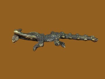 Weeggewichten om goud te wegen. Crocodile. - Abrammouo. -, Antiek en Kunst