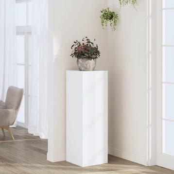 vidaXL Plantenstandaard 33x33x100 cm bewerkt hout wit, Verzenden, Nieuw