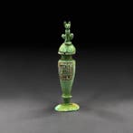 Replica van het oude Egypte Kohl Pot met deksel met zittende, Antiek en Kunst
