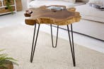 Unieke bijzettafel WILD 50cm teakhouten salontafel - 38243, Huis en Inrichting, Tafels | Sidetables, Ophalen of Verzenden, Nieuw