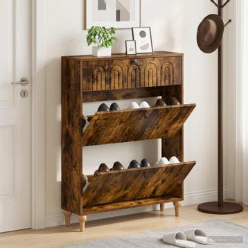 vidaXL Schoenenkast ALKMAAR 78 x 24 x 103 cm Bewerkt hout, Verzenden, Nieuw