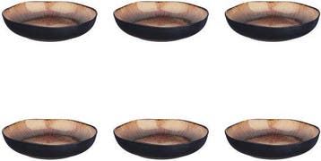 2dekans | Diep bord IRIS Ø22,5cm - 6 stuks - Wildbruin, Huis en Inrichting, Keuken | Servies, Ophalen of Verzenden, Gebruikt