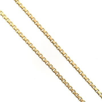 Gouden Venetiaanse schakelketting, Sieraden, Tassen en Uiterlijk, Kettingen, Ophalen of Verzenden, Gebruikt, Goud, Goud