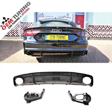 Diffuser voor A7 S7 | RS7-Style | 14 – 18 | S-Line |, Nieuw, Achter, Bumper, Audi