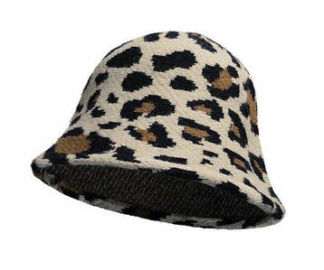 Bucket Hat Hoedje – Panterprint - Soft – One Size – Bruin, Nieuw