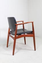 Deens design stoel Erik Buch, Gebruikt, Mid century modern, Zwart, Hout