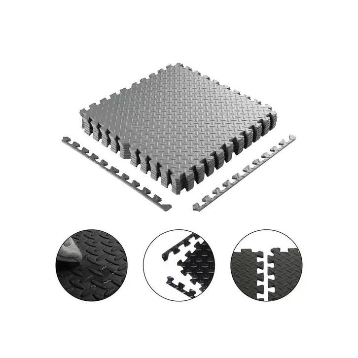 Puzzel vloertegels EVA schuim Grijs 12 mm - Set van 120x120, Tuin en Terras, Tegels en Klinkers, Verzenden
