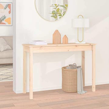 vidaXL Wandtafel 110x40x75 cm massief grenenhout, Verzenden, Nieuw, 60 cm of meer