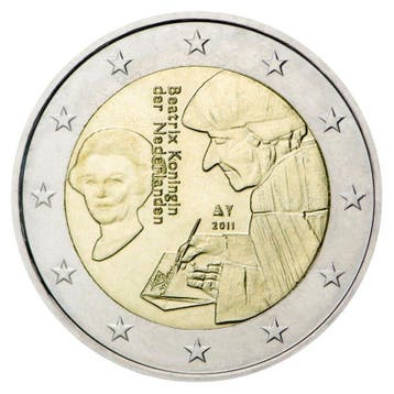 Nederland 2 Euro Erasmus 2011 UNC, Postzegels en Munten, Munten | Nederland, Verzenden