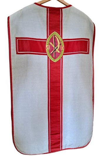 Chasuble Kazuivel Dalmatiek Kerkgewaad - Antiek - geweven, Antiek en Kunst