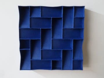2026 - 30 Indisch blauw minimalistisch wandrelief