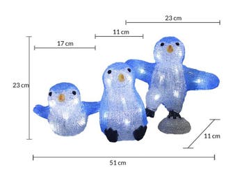 LED Kerstversiering Pinguins (Kerst artikelen, Interieur), Verzenden, Nieuw