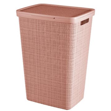 Curver Wasmand Met Deksel Jute-Look 58L Roze (Overige), Verzenden, Nieuw