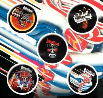 Judas Priest button Turbo 5-pack officiële merchandise, Ophalen of Verzenden, Nieuw, Gebruiksvoorwerp