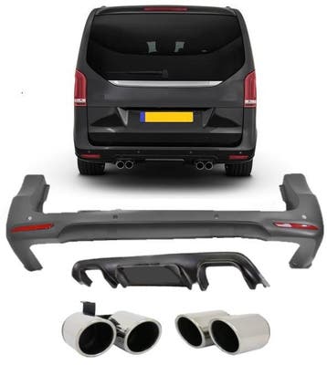 Achterbumper | geschikt voor Mercedes-Benz | Vito 2014- 4d b, Verzenden, Nieuw, Mercedes-Benz