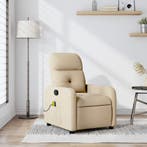 vidaXL Massagestoel met crèmekleurige stof, Verzenden, Nieuw