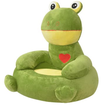 vidaXL Pluche kinderstoel kikker groen, Verzenden, Nieuw