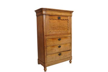 Antieke Biedermeier Secretaire met 3 laden, Ophalen of Verzenden, Nieuw