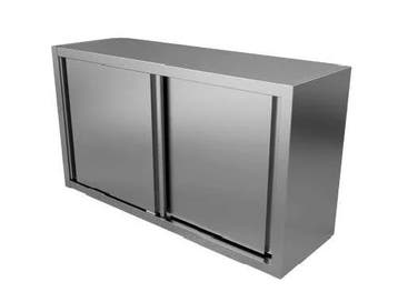 RVS Wandkast met 2 schuifdeuren B160 x D40 x H66cm, NIEUW, Gebruikt