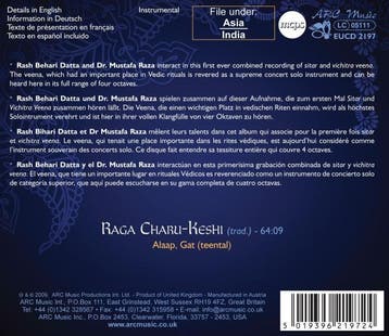 cd - mustafa raza &amp; rash behari datta - RAGA CHARU-KE..., Verzenden, Zo goed als nieuw