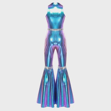 Dames Jumpsuit Jaren '70 Disco Stijl met Pailletten en Flare, Kleding | Dames, Verzenden, Nieuw