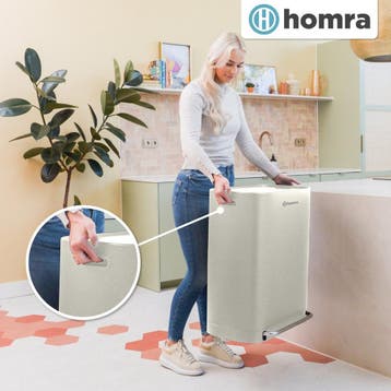 2dekans | Homra Rockx Prullenbak 60 Liter - Duo Pedaalemmer, Ophalen of Verzenden, Zo goed als nieuw